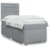 Image de vidaXL Sommier à lattes de lit avec matelas gris clair 80x200 cm tissu
