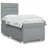 Image de vidaXL Sommier à lattes de lit et matelas Gris clair 90x190 cm Tissu