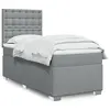 Image de vidaXL Sommier à lattes de lit avec matelas Gris clair 100x200cm Tissu