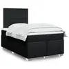 Image de vidaXL Sommier à lattes de lit avec matelas Noir 120x200 cm Tissu