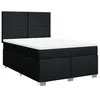 Image de vidaXL Sommier à lattes de lit avec matelas Noir 140x200 cm Tissu