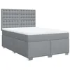Image de vidaXL Sommier à lattes de lit avec matelas Gris clair 160x200cm Tissu