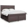 Image de vidaXL Sommier à lattes de lit avec matelas Marron foncé 180x200 cm