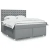 Image de vidaXL Sommier à lattes de lit avec matelas Gris clair 180x200cm Tissu