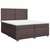Image de vidaXL Sommier à lattes de lit avec matelas Marron foncé 200x200 cm