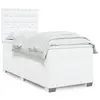 Image de vidaXL Sommier à lattes de lit avec matelas Blanc 90x190 cm Similicuir