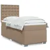 Image de vidaXL Sommier à lattes de lit avec matelas Cappuccino 90x200 cm