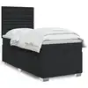 Image de vidaXL Sommier à lattes de lit avec matelas Noir 100x200 cm Similicuir