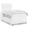 Image de vidaXL Sommier à lattes de lit avec matelas Blanc 120x200cm Similicuir