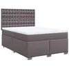 Image de vidaXL Sommier à lattes de lit avec matelas Gris 160x200 cm Similicuir