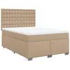 Image de vidaXL Sommier à lattes de lit avec matelas Cappuccino 160x200 cm