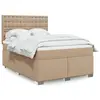 Image de vidaXL Sommier à lattes de lit avec matelas Cappuccino 160x200 cm