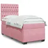 Image de vidaXL Sommier à lattes de lit et matelas Rose 80x200 cm Velours