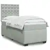 Image de vidaXL Sommier à lattes de lit et matelas Gris clair 80x200 cm Velours