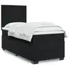 Image de vidaXL Sommier à lattes de lit avec matelas Noir 90x200 cm Velours