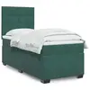 Image de vidaXL Sommier à lattes de lit avec matelas Vert foncé 100x200 cm