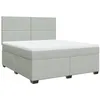 Image de vidaXL Sommier à lattes de lit et matelas Gris clair 180x200cm Velours