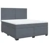 Image de vidaXL Sommier à lattes de lit et matelas Gris foncé 180x200cm Velours
