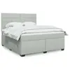 Image de vidaXL Sommier à lattes de lit et matelas Gris clair 180x200cm Velours
