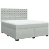Image de vidaXL Sommier à lattes de lit et matelas Gris clair 180x200cm Velours