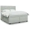 Image de vidaXL Sommier à lattes de lit et matelas Gris clair 180x200cm Velours