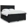 Image de vidaXL Sommier à lattes de lit et matelas Noir 200x200 cm Velours