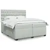 Image de vidaXL Sommier à lattes de lit et matelas Gris clair 200x200cm Velours