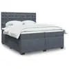 Image de vidaXL Sommier à lattes de lit et matelas Gris foncé 200x200cm Velours