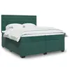 Image de vidaXL Sommier à lattes de lit et matelas Vert foncé 200x200cm Velours