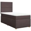 Image de vidaXL Sommier à lattes de lit avec matelas Marron foncé 80x200 cm