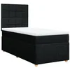 Image de vidaXL Sommier à lattes de lit et matelas Noir 80x200 cm Tissu