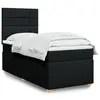 Image de vidaXL Sommier à lattes de lit et matelas Noir 80x200 cm Tissu