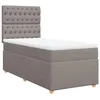 Image de vidaXL Sommier à lattes de lit avec matelas Taupe 80x200 cm Tissu