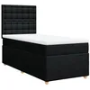 Image de vidaXL Sommier à lattes de lit et matelas Noir 80x200 cm Tissu