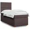 Image de vidaXL Sommier à lattes de lit avec matelas Marron foncé 90x190 cm