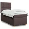 Image de vidaXL Sommier à lattes de lit avec matelas Marron foncé 90x200 cm