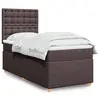Image de vidaXL Sommier à lattes de lit avec matelas Marron foncé 90x200 cm