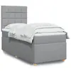 Image de vidaXL Sommier à lattes de lit avec matelas Gris clair 100x200cm Tissu