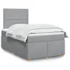 Image de vidaXL Sommier à lattes de lit avec matelas Gris clair 120x200cm Tissu