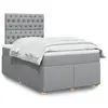 Image de vidaXL Sommier à lattes de lit avec matelas Gris clair 120x200cm Tissu
