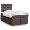 Image de vidaXL Sommier à lattes de lit avec matelas Marron foncé 120x200 cm