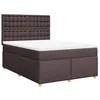 Image de vidaXL Sommier à lattes de lit avec matelas Marron foncé 160x200 cm