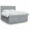 Image de vidaXL Sommier à lattes de lit avec matelas Gris clair 180x200cm Tissu