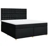 Image de vidaXL Sommier à lattes de lit avec matelas Noir 180x200 cm Tissu