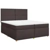 Image de vidaXL Sommier à lattes de lit avec matelas Marron foncé 200x200 cm