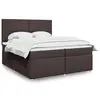 Image de vidaXL Sommier à lattes de lit avec matelas Marron foncé 200x200 cm