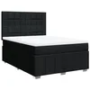 Image de vidaXL Sommier à lattes de lit avec matelas Noir 160x200 cm Tissu