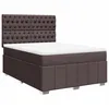 Image de vidaXL Sommier à lattes de lit avec matelas Marron foncé 160x200 cm