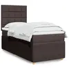 Image de vidaXL Sommier à lattes de lit avec matelas Marron foncé 90x200 cm