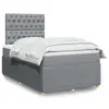 Image de vidaXL Sommier à lattes de lit avec matelas Gris clair 120x200cm Tissu